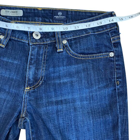 AG Adriano Goldschmied 27/28 The Jessie Curvy Boot Fit Low Rise Jeans Dark Wash - Picture 11 of 16